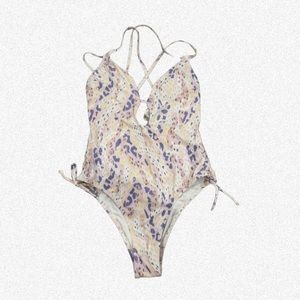 Patterned One Piece Bathing Suit